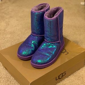 UGG purple sequin boots